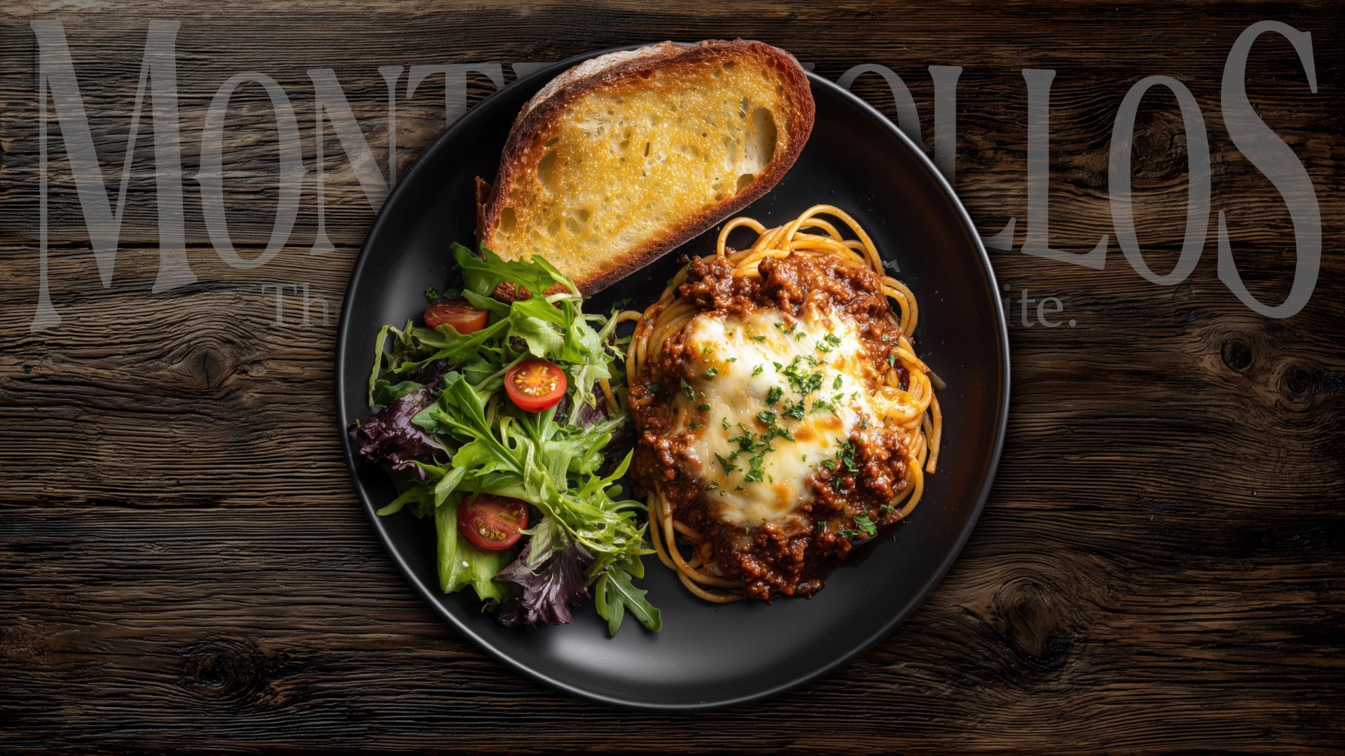 Baked Spaghetti - Traditional Italian Pasta Dish with Meat Sauce and Mozzarella Cheese