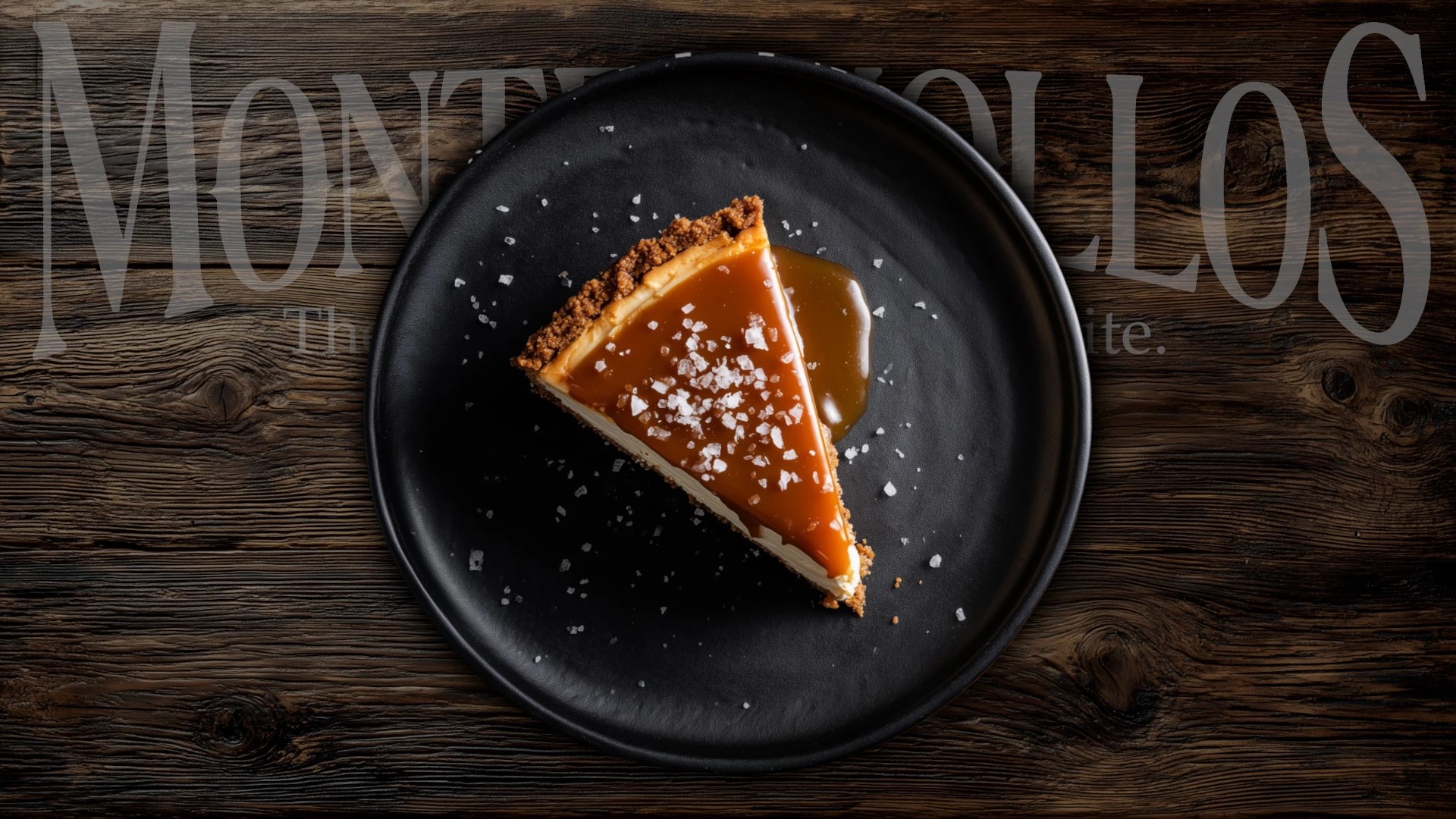 Salted Caramel Cheesecake - Creamy Cheesecake Topped with Salted Caramel Sauce and Sea Salt